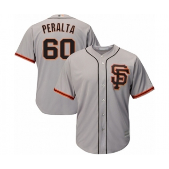 Men's San Francisco Giants #60 Wandy Peralta Grey Alternate Flex Base Authentic Collection Baseball Player Jersey - Ujersey