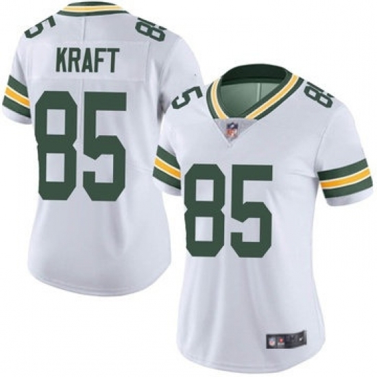Women Green Bay Packers #85 Tucker Kraft White Vapor Untouchable Stitched Football Jersey - Ujersey