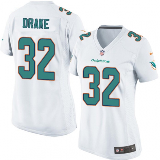 Women's Nike Miami Dolphins #32 Kenyan Drake Game White NFL Jersey - Ujersey