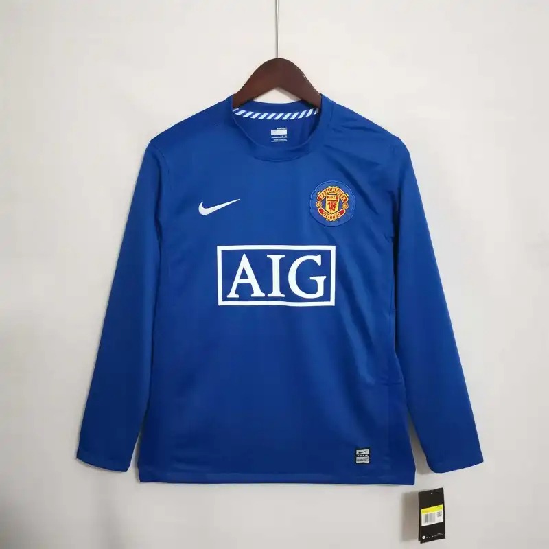 Ronaldo #7 Manchester United Retro Home Long Sleeve Football Jersey Shirt 2008/09 - Ujersey NHL