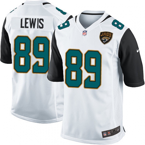 Men's Nike Jacksonville Jaguars #89 Marcedes Lewis Game White NFL Jersey - Ujersey