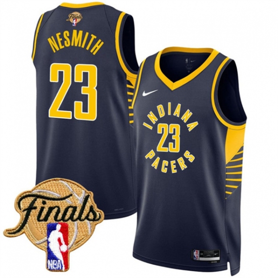 Men's Indiana Pacers #23 Aaron Nesmith Navy 2025 Finals Icon Edition Stitched Basketball Jersey - Ujersey