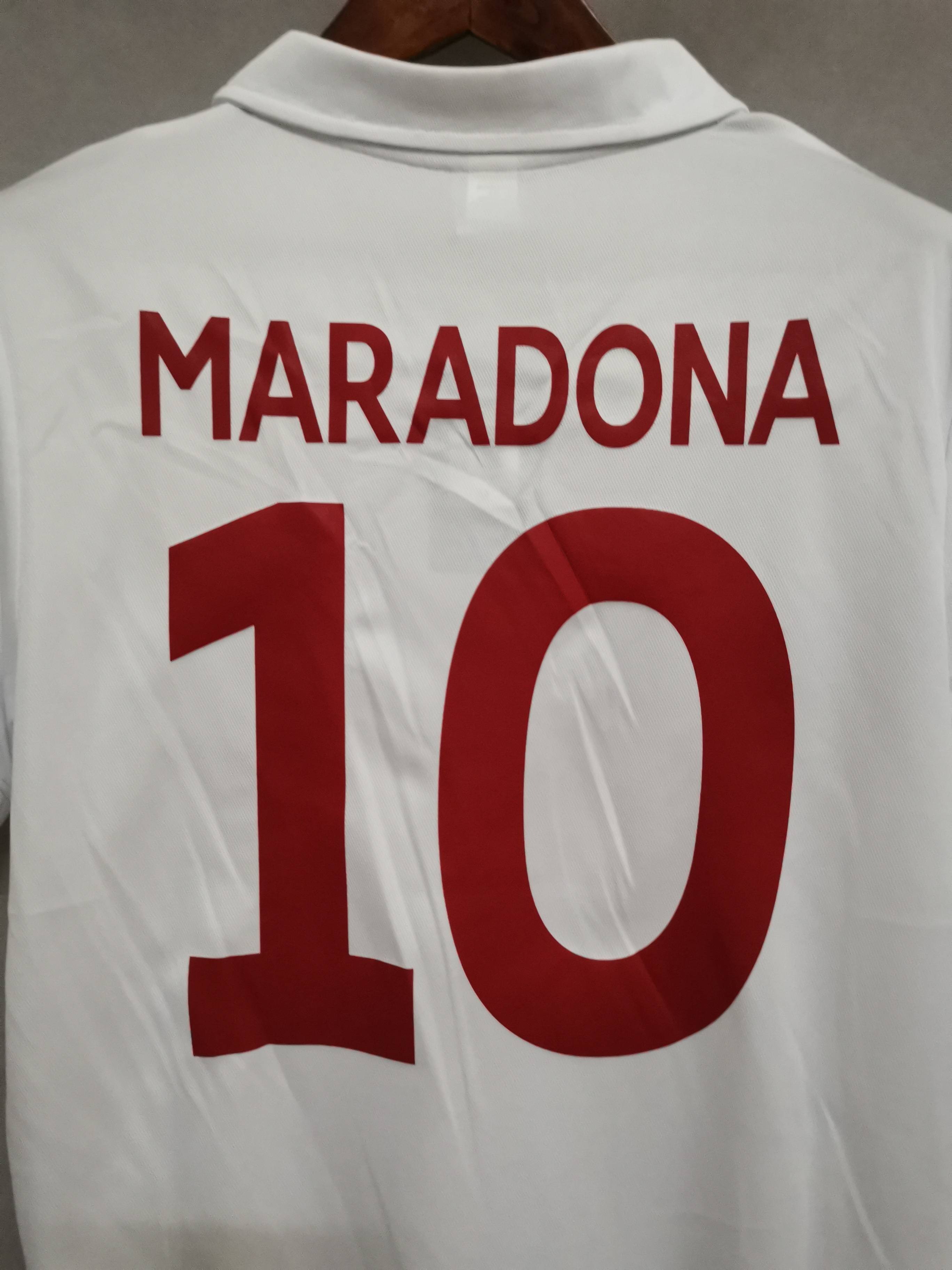 Maradona #10 Napoli Retro Soccer Jersey Away Shirt 1987-88 - Ujersey NHL