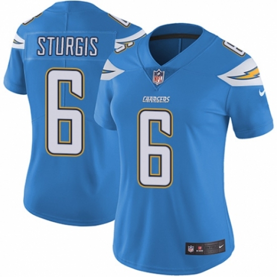 Women's Nike Los Angeles Chargers #6 Caleb Sturgis Electric Blue Alternate Vapor Untouchable Elite Player NFL Jersey - Ujersey