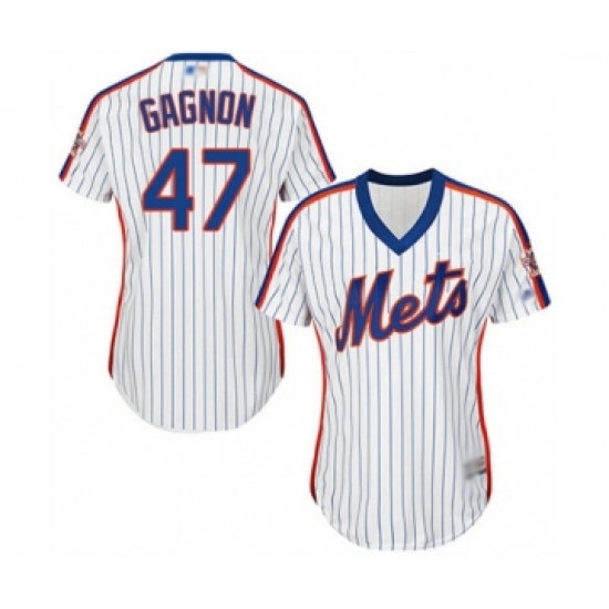 Women's New York Mets #47 Drew Gagnon Authentic White Alternate Cool Base Baseball Player Jersey - Ujersey