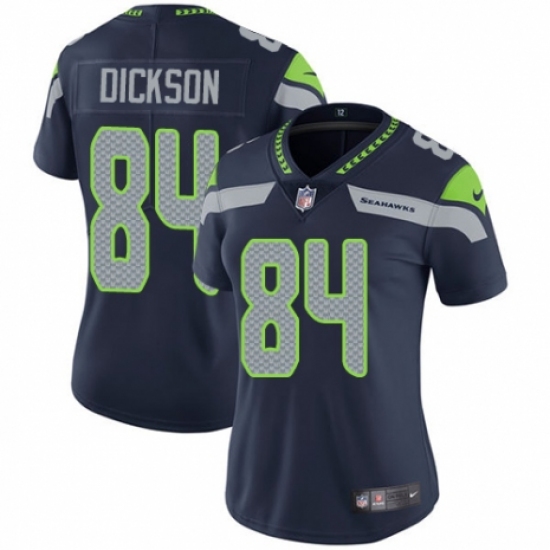 Women's Nike Seattle Seahawks #84 Ed Dickson Navy Blue Team Color Vapor Untouchable Limited Player NFL Jersey - Ujersey