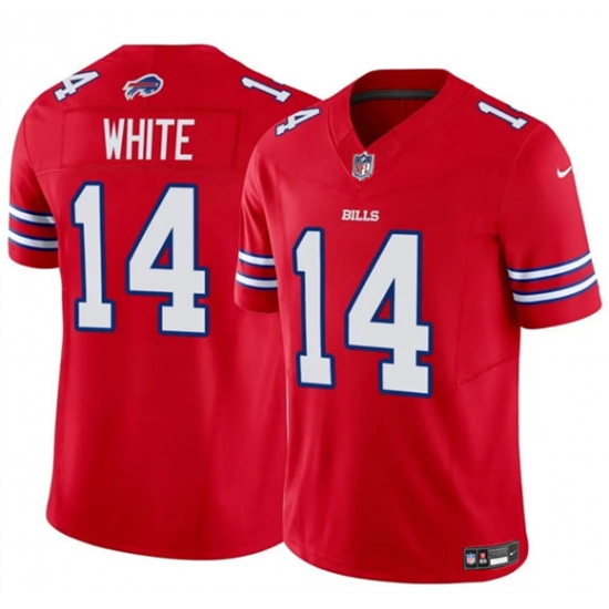 Men's Buffalo Bills #14 Mike White Red 2025 F.U.S.E. Vapor Untouchable Limited Football Stitched Jersey - Ujersey