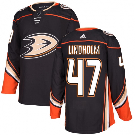 Youth Adidas Anaheim Ducks #47 Hampus Lindholm Premier Black Home NHL Jersey - Ujersey