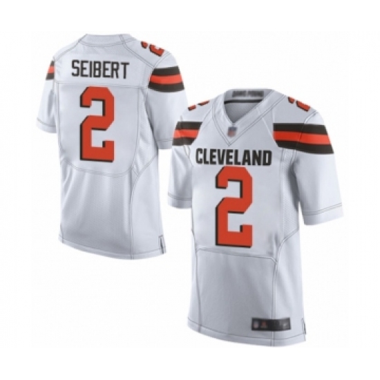 Men's Cleveland Browns #2 Austin Seibert Elite White Football Jersey - Ujersey