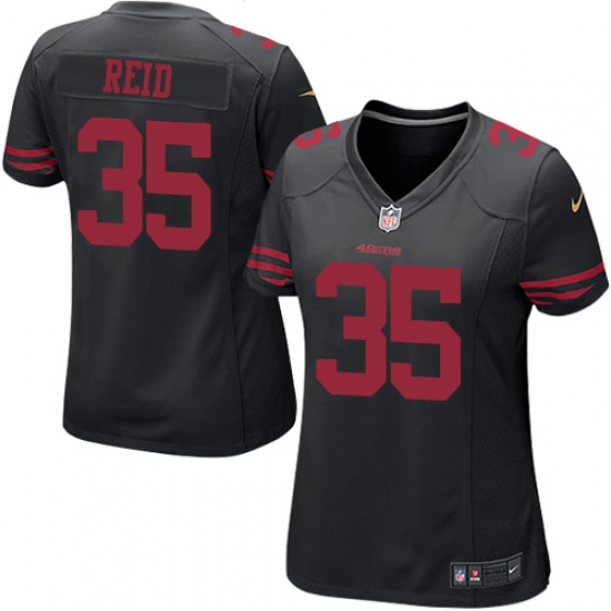 Women's Nike San Francisco 49ers #35 Eric Reid Game Black NFL Jersey - Ujersey
