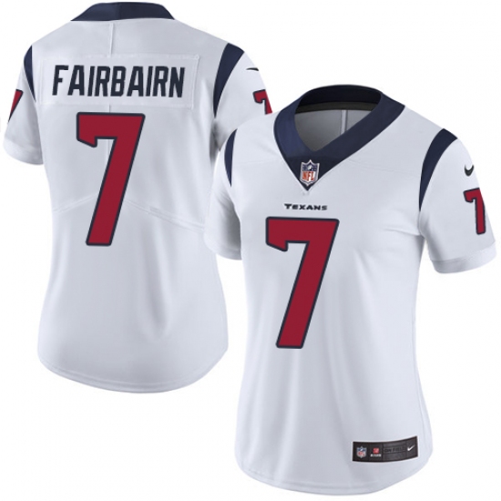 Women's Nike Houston Texans #7 Ka'imi Fairbairn White Vapor Untouchable Limited Player NFL Jersey - Ujersey