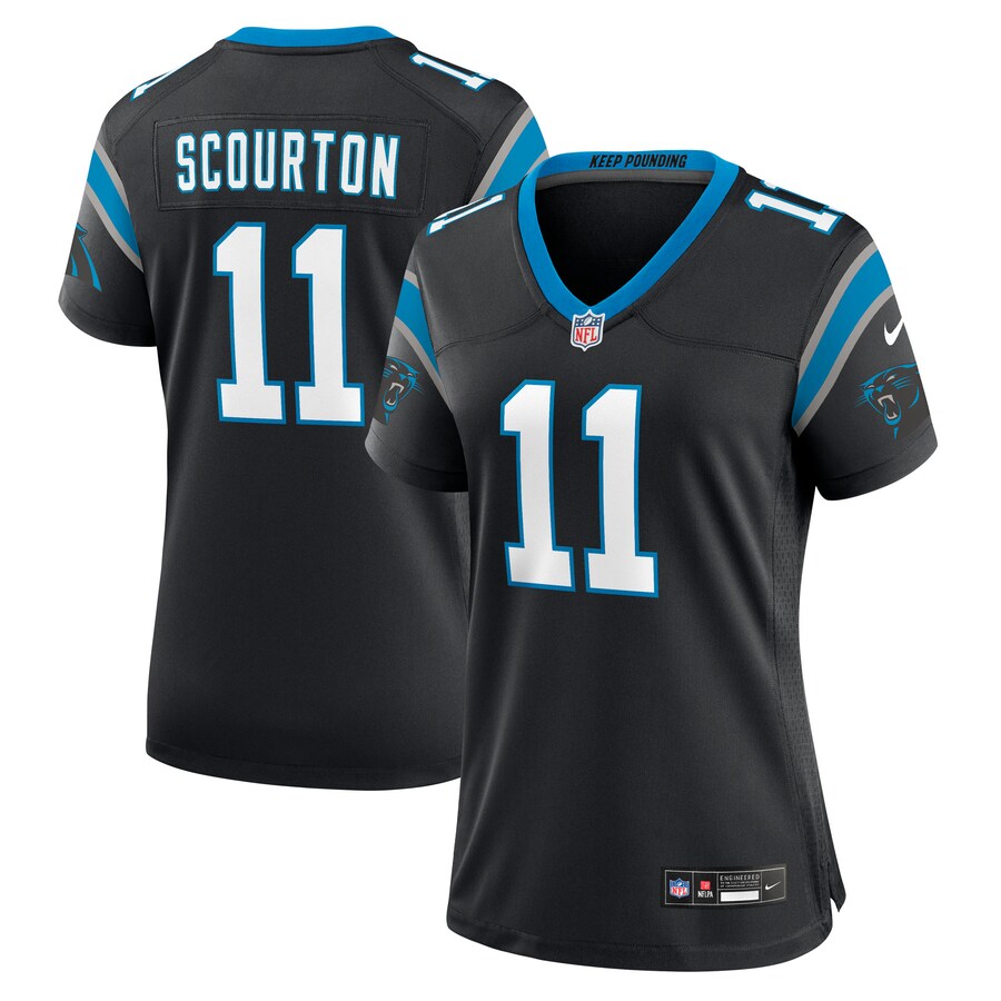 Women's Carolina Panthers Nic Scourton Nike Black Team Game Jersey - Ujersey