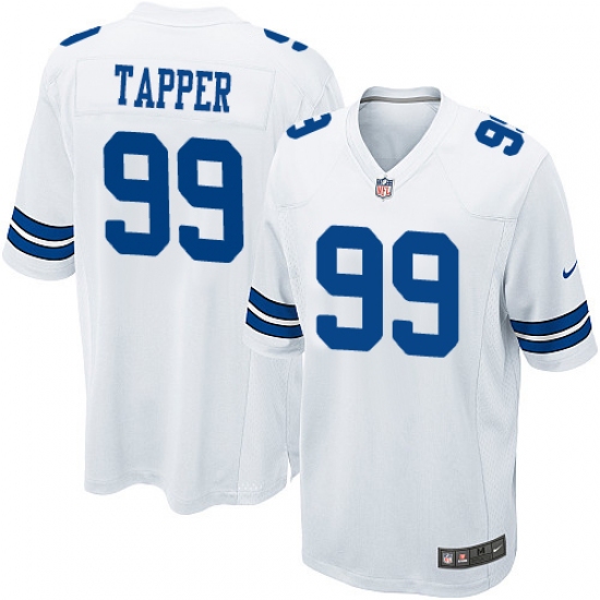Men's Nike Dallas Cowboys #99 Charles Tapper Game White NFL Jersey - Ujersey