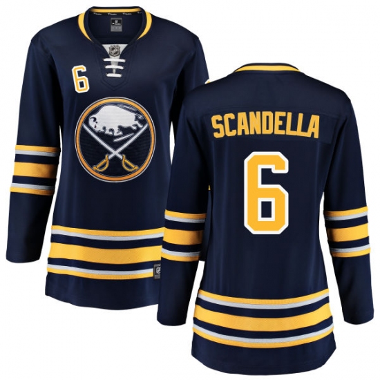 Women's Buffalo Sabres #6 Marco Scandella Fanatics Branded Navy Blue Home Breakaway NHL Jersey - Ujersey