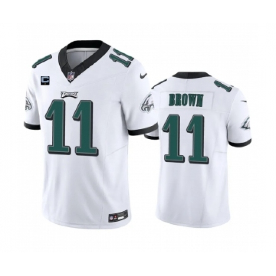 Men's Nike Philadelphia Eagles #11 A. J. Brown White 2023 F.U.S.E. 1-Star C Vapor Untouchable Limited Football Stitched Jersey - Ujersey