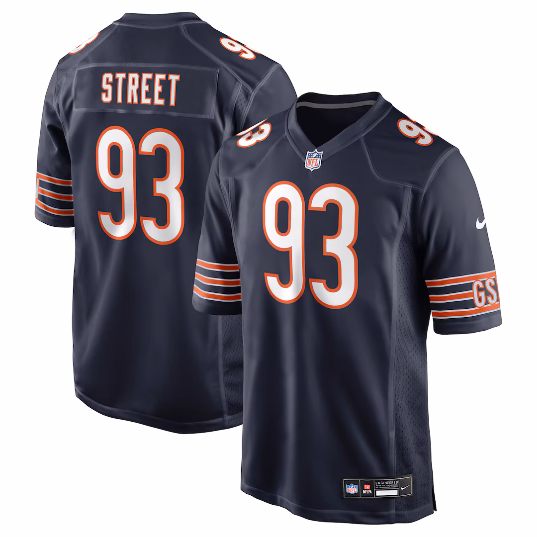 Men's Chicago Bears Kentavius Street Nike Navy Team Game Jersey