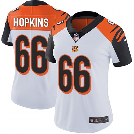 Women's Nike Cincinnati Bengals #66 Trey Hopkins White Vapor Untouchable Limited Player NFL Jersey - Ujersey