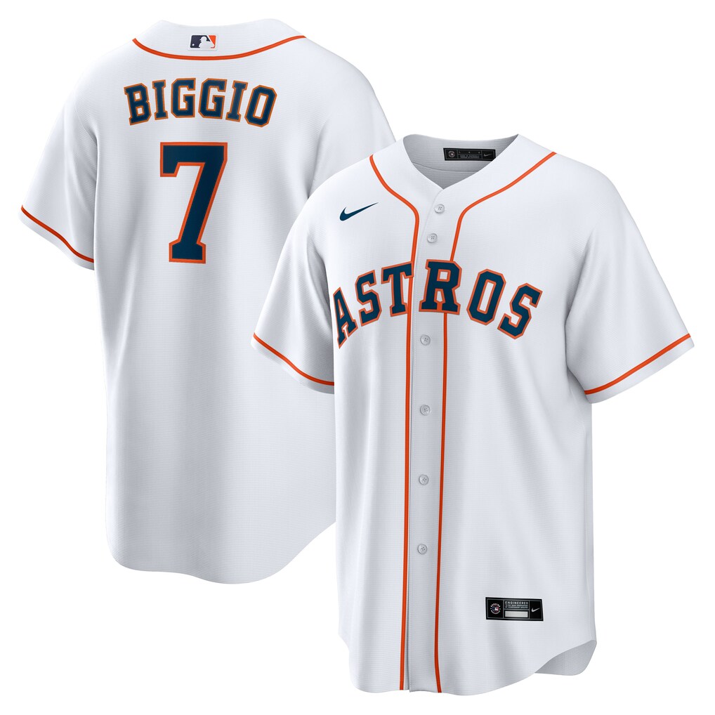Men's Houston Astros Craig Biggio Nike White Home Retired Player Replica Jersey - U-jersey
