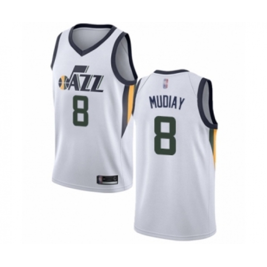 Women's Utah Jazz #8 Emmanuel Mudiay Swingman White Basketball Jersey - Association Edition - Ujersey