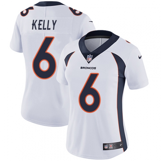 Women's Nike Denver Broncos #6 Chad Kelly White Vapor Untouchable Limited Player NFL Jersey - Ujersey