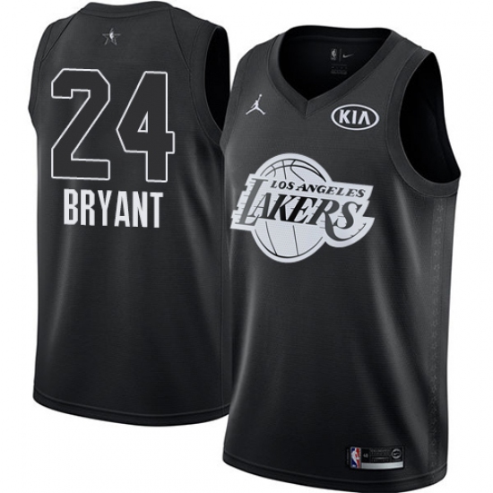 Youth Nike Los Angeles Lakers #24 Kobe Bryant Swingman Black 2018 All-Star Game NBA Jersey - Ujersey