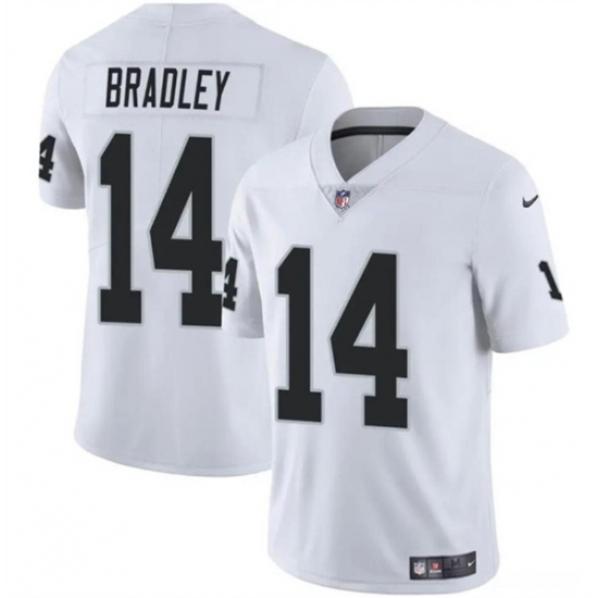 Men's Las Vegas Raiders #14 Carter Bradley White 2024 Vapor Football Stitched Jersey - Ujersey