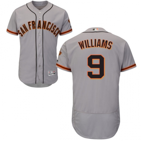Men's Majestic San Francisco Giants #9 Matt Williams Grey Road Flex Base Authentic Collection MLB Jersey - Ujersey