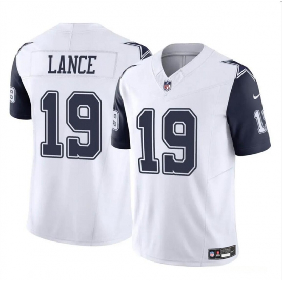 Men's Dallas Cowboys #19 Trey Lance White 2023 F.U.S.E Rush Limited Football Stitched Jersey - Ujersey
