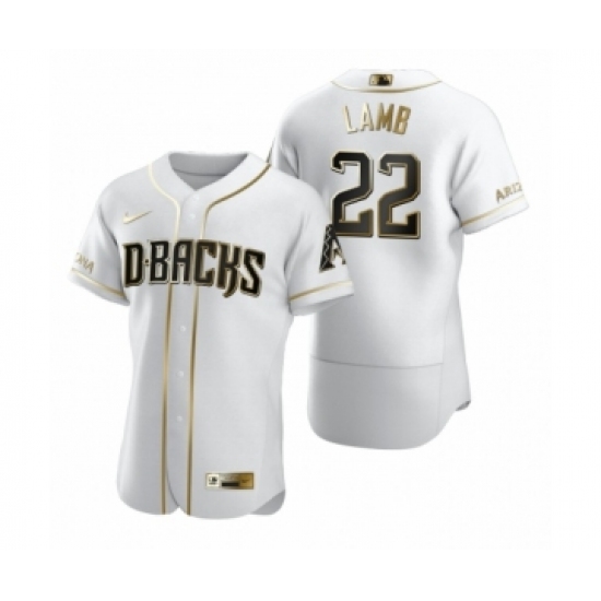 Men's Arizona Diamondbacks #22 Jake Lamb Nike White Authentic Golden Edition Jersey - Ujersey