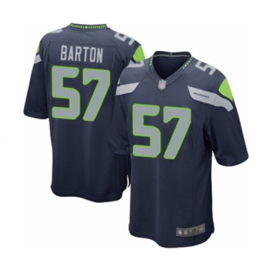 Men's Seattle Seahawks #57 Cody Barton Game Navy Blue Team Color Football Jersey - Ujersey