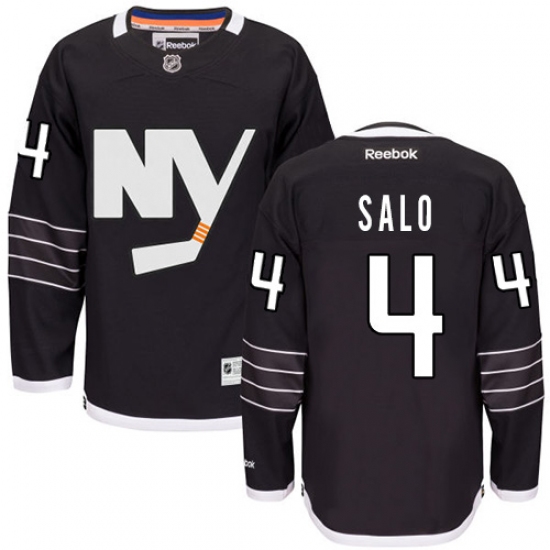 Women's Reebok New York Islanders #4 Robin Salo Authentic Black Third NHL Jersey - Ujersey