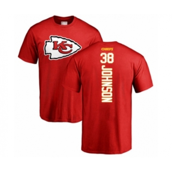 Football Kansas City Chiefs #38 Dontae Johnson Red Backer T-Shirt - Ujersey