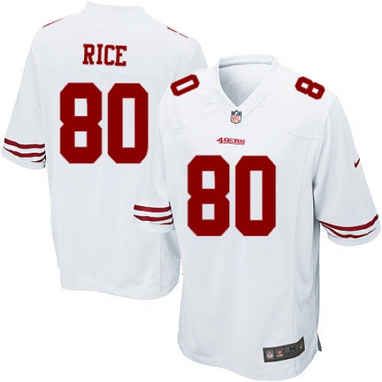 Men's Nike San Francisco 49ers #80 Jerry Rice Game White NFL Jersey - Ujersey