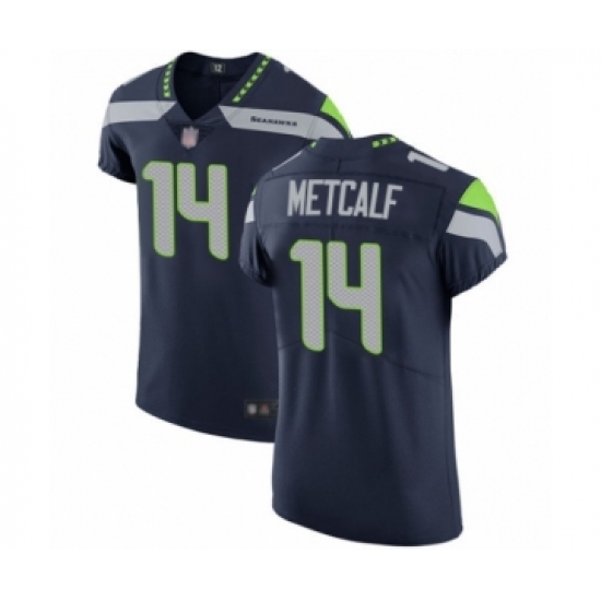 Men's Seattle Seahawks #14 D.K. Metcalf Navy Blue Team Color Vapor Untouchable Elite Player Football Jersey - Ujersey