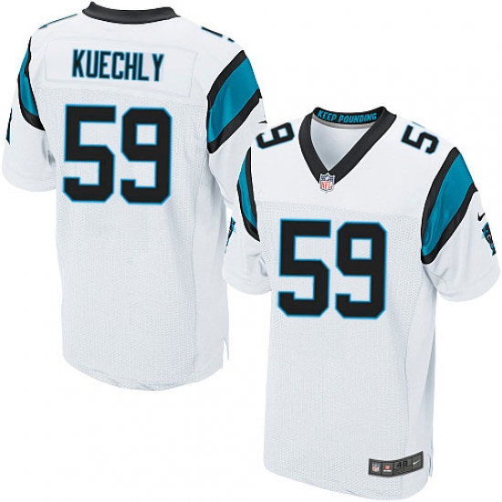Men's Nike Carolina Panthers #59 Luke Kuechly Elite White NFL Jersey - Ujersey
