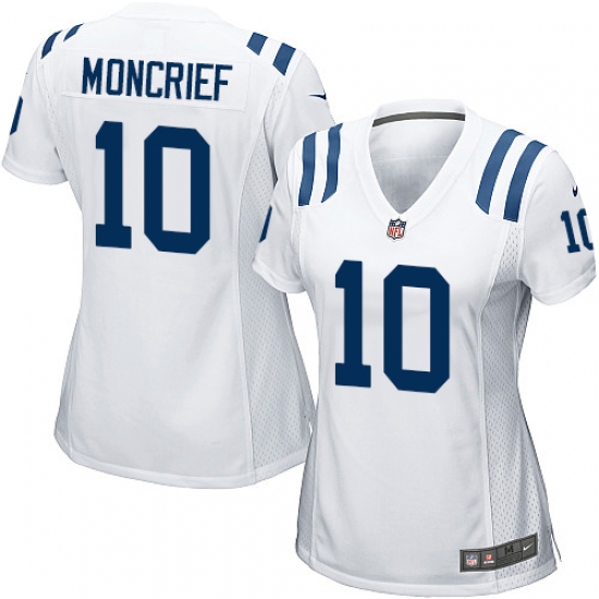 Women's Nike Indianapolis Colts #10 Donte Moncrief Game White NFL Jersey - Ujersey