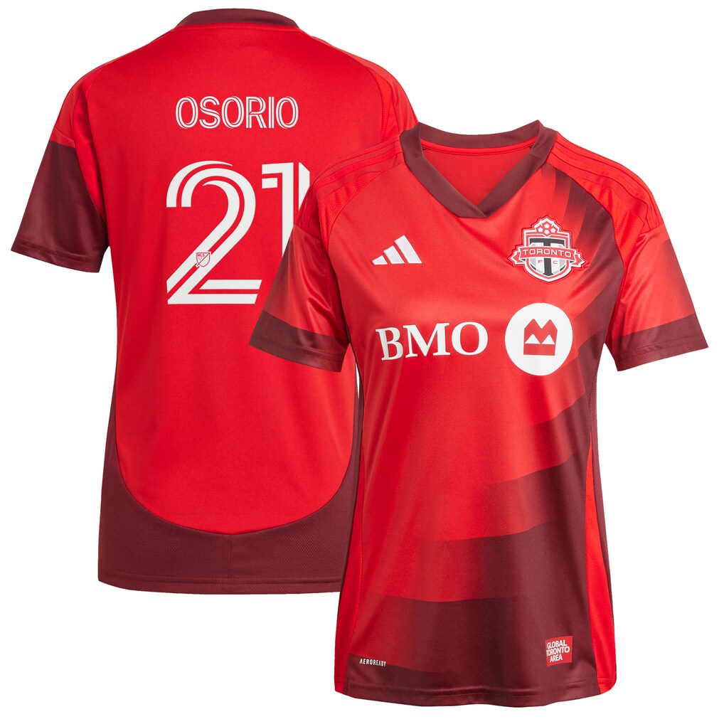 Women's Toronto FC Jonathan Osorio adidas Red 2025 Club Kit Replica Player Jersey - Ujersey