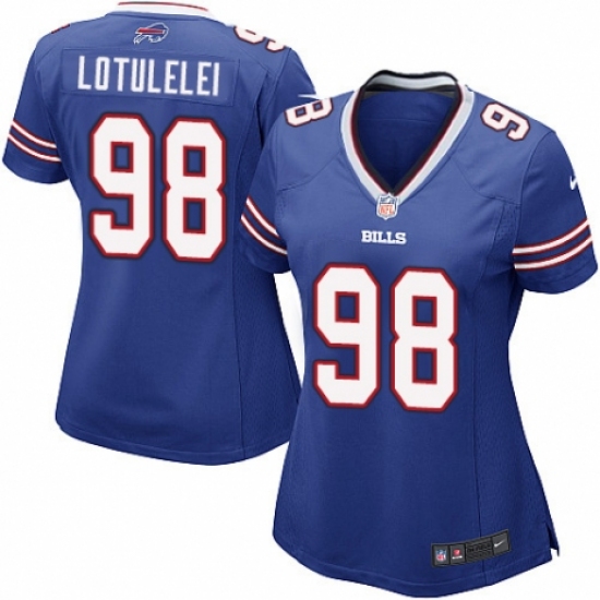 Women's Nike Buffalo Bills #98 Star Lotulelei Game Royal Blue Team Color NFL Jersey