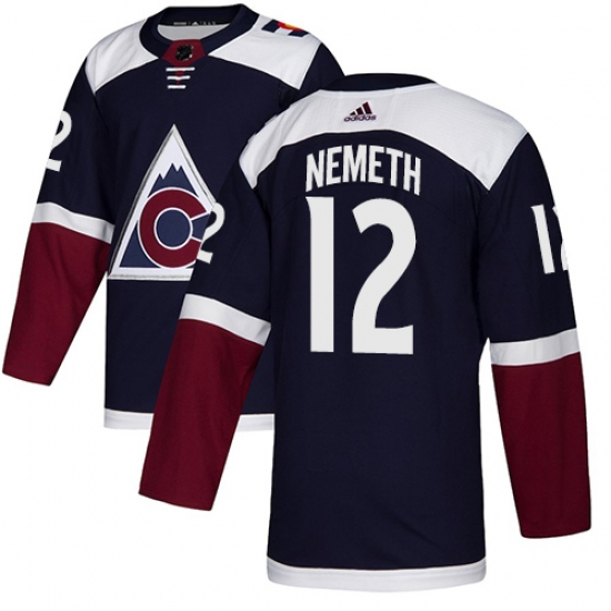 Men's Adidas Colorado Avalanche #12 Patrik Nemeth Authentic Navy Blue Alternate NHL Jersey - Ujersey