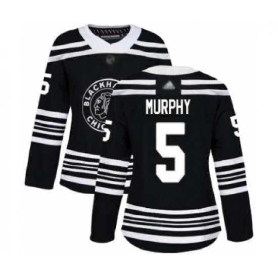 Women's Chicago Blackhawks #5 Connor Murphy Authentic Black Alternate Hockey Jersey - Ujersey