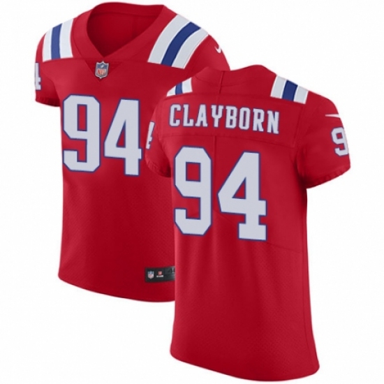 Men's Nike New England Patriots #94 Adrian Clayborn Red Alternate Vapor Untouchable Elite Player NFL Jersey - Ujersey