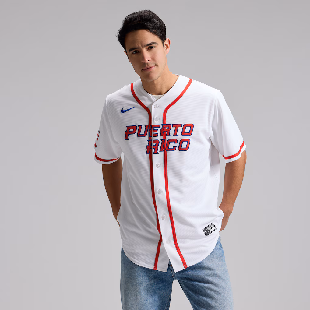Men's Puerto Rico Baseball Nike White 2026 World Baseball Classic Home Stadium Jersey - ujerseystore