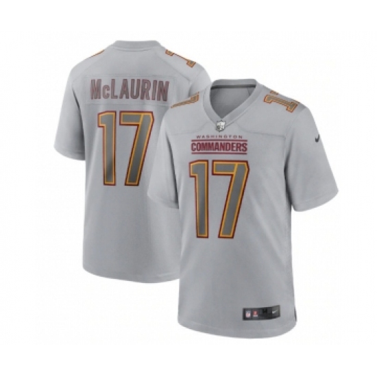 Men's Washington Commanders #17 Terry McLaurin Gray Atmosphere Fashion Stitched Game Jersey - Ujersey