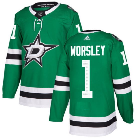 Youth Adidas Dallas Stars #1 Gump Worsley Premier Green Home NHL Jersey - Ujersey