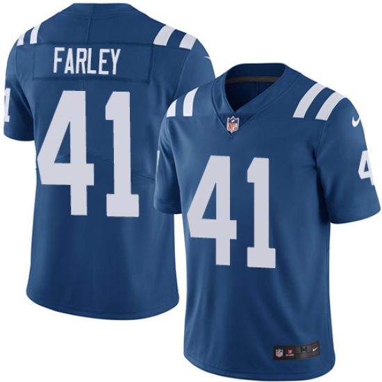 Youth Nike Indianapolis Colts #41 Matthias Farley Royal Blue Team Color Vapor Untouchable Elite Player NFL Jersey - Ujersey