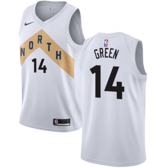 Women's Nike Toronto Raptors #14 Danny Green Swingman White NBA Jersey - City Edition - Ujersey