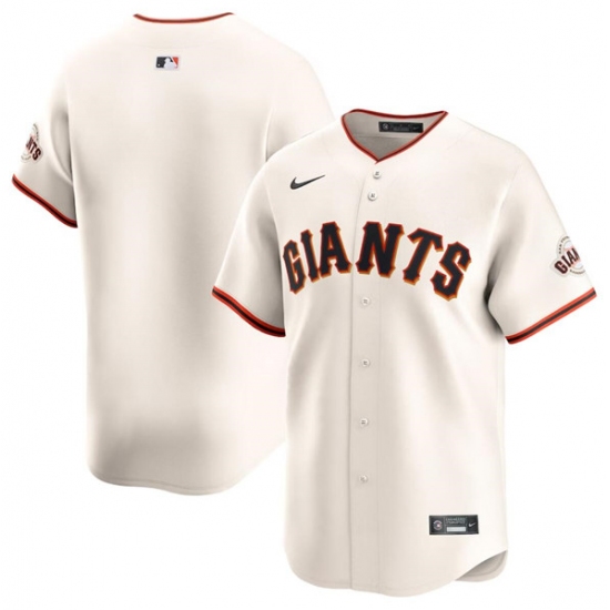 Men's San Francisco Giants Blank Cream Home Limited Stitched Baseball Jersey - Ujersey