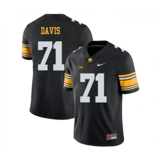 Iowa Hawkeyes 71 Carl Davis Black College Football Jersey - Ujersey