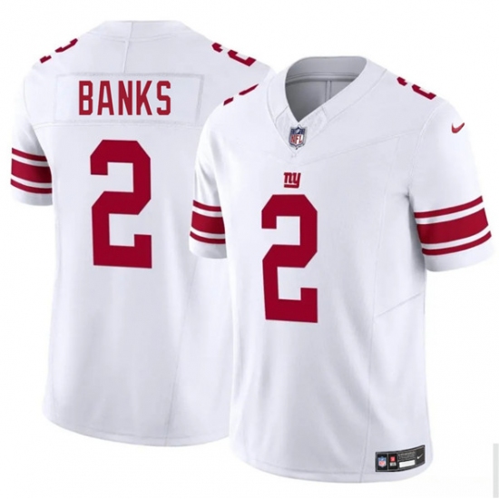 Men's New York Giants #2 Deonte Banks White 2025 F.U.S.E. Vapor Untouchable Limited Football Stitched Jersey - Ujersey