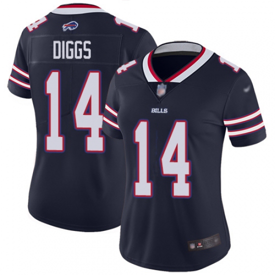 Women's Buffalo Bills #14 Stefon Diggs Navy Stitched Limited Inverted Legend Jersey - Ujersey